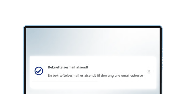 Bekræftelsesmail sendt